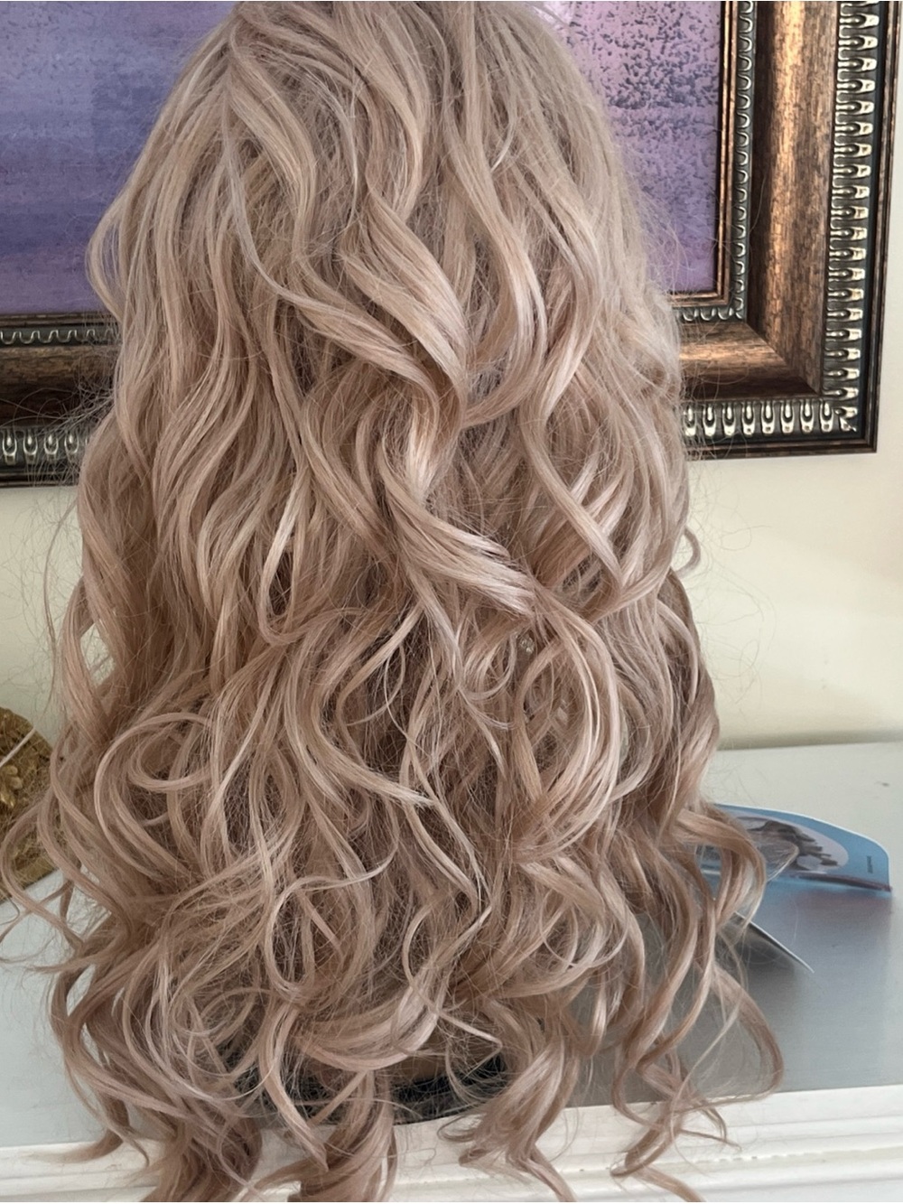Blonde Long Wavy Women's Wig - Natural Light Blonde Lace Front